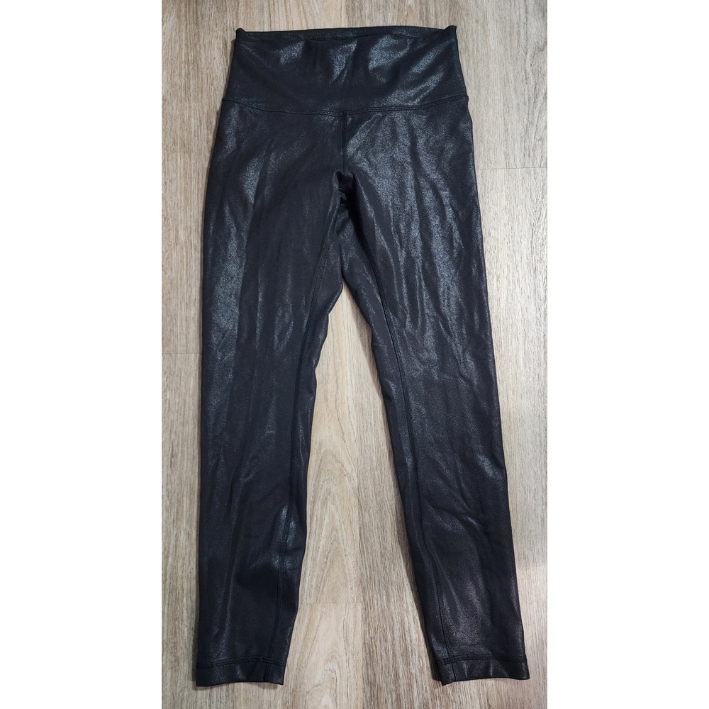 Lululemon Women's Wunder Train Radiate Foil Print Black Sz 6